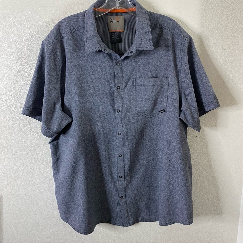 5.11 Tactical Men's Gray Short Sleeve Shirt Large